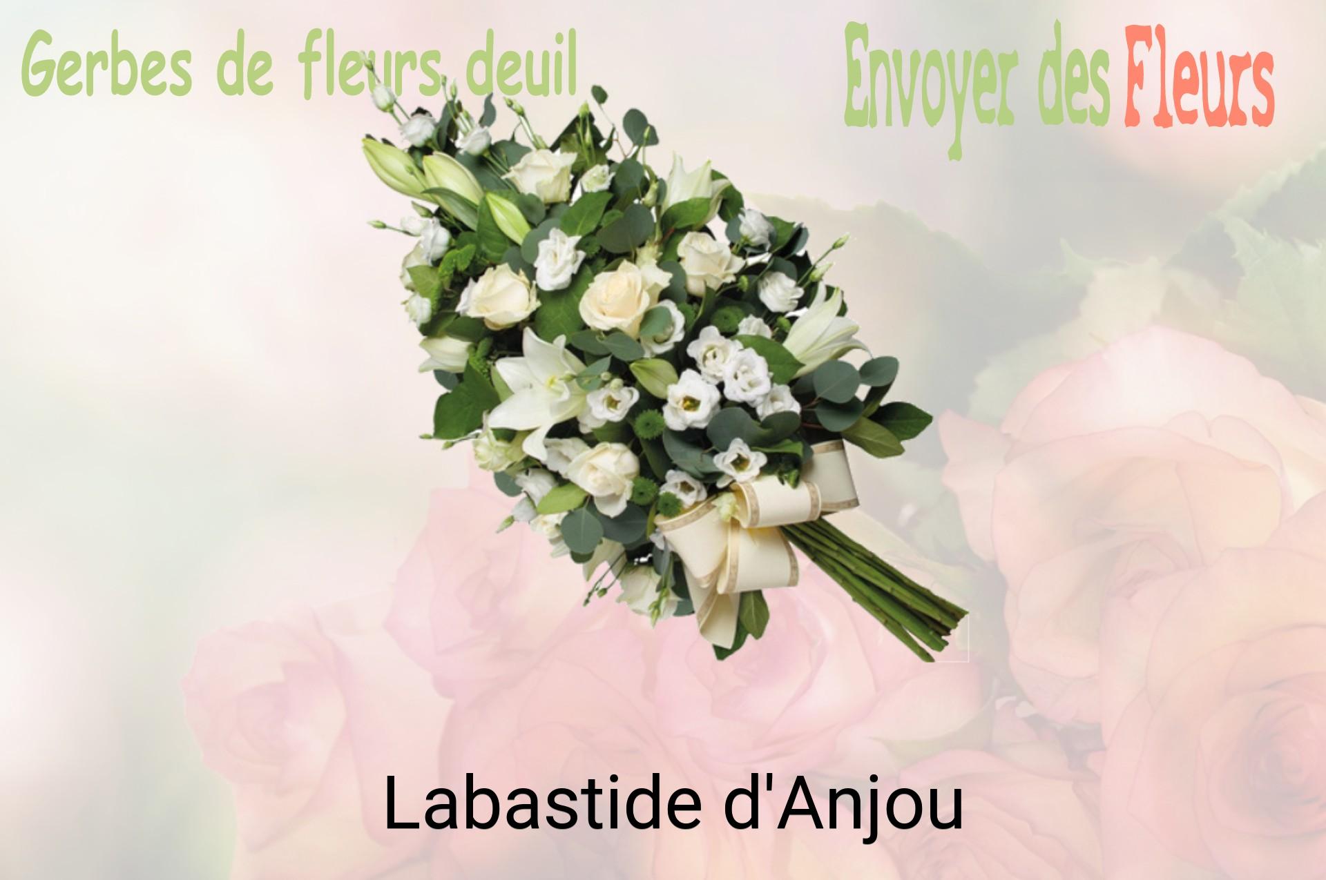 Gerbe de fleurs de deuil livrée à Labastide-d'Anjou
